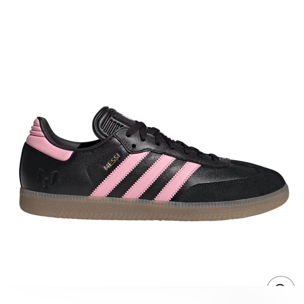 Adidas Men's Samba Messi Black and Pink Sneakers